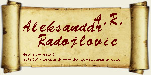 Aleksandar Radojlović vizit kartica